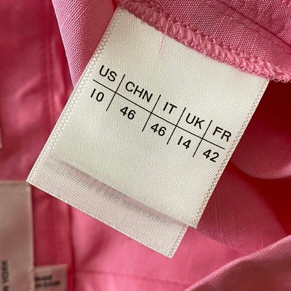 Lafayette 148 Barrow Pants Size 10 Pink Madder Silk 32.5" Trousers Designer - Picture 10 of 13